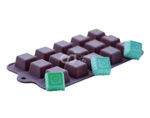 CJ Cetakan Silikon Coklat Puding Mini Asoka 15 cav