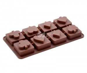 CJ Cetakan Silikon Coklat Puding Poker in Box