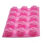 CJ Cetakan Puding Coklat Rose 15 cav III