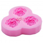 CJ Cetakan Clay Fondant Medium Rose Bud 3 cav