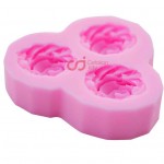 CJ Cetakan Clay Fondant Medium Rose Bud 3 cav