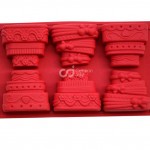 CJ Cetakan Silikon Kue Puding Medium Tart 6 Cav