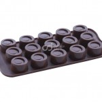 CJ Cetakan Silikon Coklat Puding Mini Cylinder 15 cav