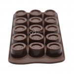 CJ Cetakan Silikon Coklat Puding Mini Cylinder 15 cav