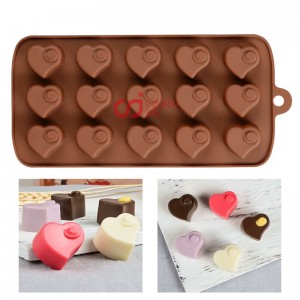 CJ Cetakan Silikon Coklat Puding Mini Style Heart