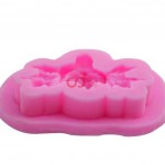 CJ Cetakan Clay Rose with Leaf II Silikon