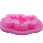 CJ Cetakan Clay Rose with Leaf II Silikon