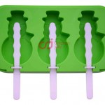 CJ Cetakan Silikon Popsicle Snowman 3 cav
