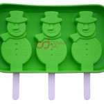 CJ Cetakan Silikon Popsicle Snowman 3 cav