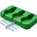 CJ Cetakan Silikon Popsicle Snowman 3 cav