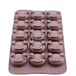 CJ Cetakan Coklat Puding Pig with Expression 15 cavity