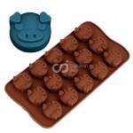 CJ Cetakan Coklat Puding Pig with Expression 15 cavity