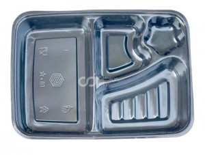 CJ Paket Kotak Makan Bento Tray Box 4 sekat 50 bh
