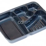CJ Paket Kotak Makan Bento Tray Box 4 sekat 25 bh