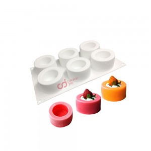 CJ Cetakan Silikon Cake Kue Bolu Puding Cup Shape 6 cav