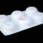 CJ Cetakan Silikon Cake Kue Bolu Puding Flat Swirl 6 cav