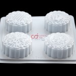 CJ Cetakan Moon Cake Plastik Bulat Pattern I