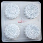 CJ Cetakan MoonCake Plastik Bulat Pattern II