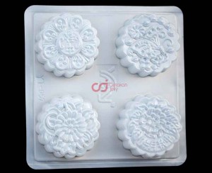 CJ Cetakan MoonCake Plastik Bulat Pattern II