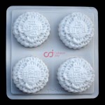 CJ Cetakan Plastik Moon Cake Bulat Pattern III