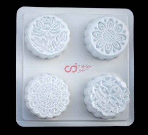 Cetakan Moon Cake Plastik Bulat Pattern IV