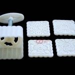 CJ Cetakan Moon Cake Kotak 100 gr 4 Set