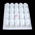 CJ Cetakan Silikon Cake Kue Bolu Puding Oval Strip 20 cavity
