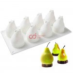 CJ Cetakan Silikon Cake Kue Bolu Puding Pear Mousse 8 cav