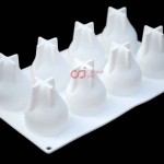 CJ Cetakan Silikon Cake Kue Bolu Puding Pear Mousse 8 cav