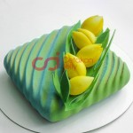 CJ Cetakan Silikon Cake Kue Bolu Puding Wave Box Pan