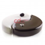 CJ Cetakan Silikon Cake Kue Bolu Puding White YinYang