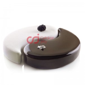 CJ Cetakan Silikon Cake Kue Bolu Puding White YinYang