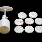 CJ Cetakan Moon Cake Bulat 25 gr 8 Set