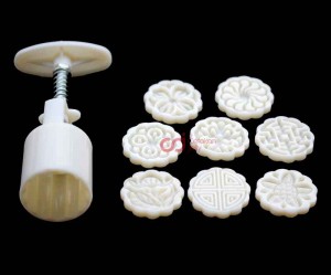 CJ Cetakan Moon Cake Bulat 25 gr 8 Set