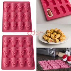 CJ Cetakan Coklat Puding Kue Piggy Full Body 12 cavity