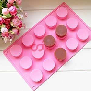 CJ Cetakan Silikon Kue Puding Round Cupcake 15 cav