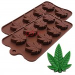 CJ Cetakan Silikon Coklat Puding Leaf IV