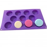 CJ Cetakan Puding Kue Muffin Gula Aren Cupcake 5 cm 11 cav Silikon Warna Random