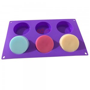 CJ Cetakan Puding Kue Muffin Gula Aren Cupcake 6.8 cm 6 cav Silikon