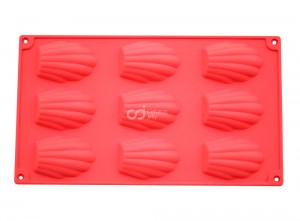 CJ Cetakan Silikon Cake Kue Bolu Puding Madeleine 9 cav Warna Random