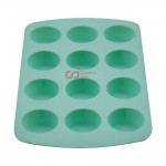 CJ Cetakan Puding Kue Muffin Gula Aren Cupcake 4.5 cm 12 cav Silikon49