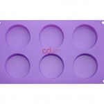 CJ Cetakan Puding Kue Muffin Gula Aren Cupcake 6.8 cm 6 cav Silikon