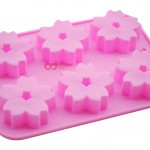 Cetakan Silikon Kue Puding Sakura 6 cavity