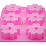 Cetakan Silikon Kue Puding Sakura 6 cavity