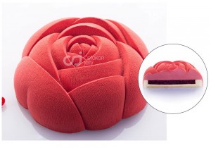 CJ Cetakan Silikon Cake Kue Bolu Puding Jelly Craft Single White Rose